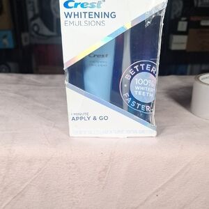 Crest Whitening Emulsions with Blue and White Packaging